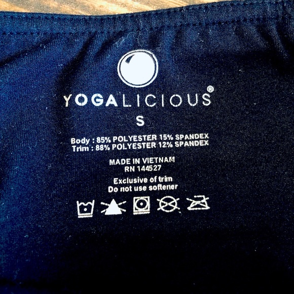 Yogalicious Black Mesh Workout Leggings - Picture 1 of 5